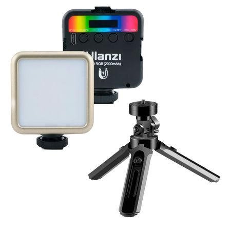 Mini Luz Led Ulanzi Vl49 Rgb Recargable + Trípode Multifuncional Mini Luz Led Ulanzi Vl49 Rgb Recargable másTrípode Multifuncional
