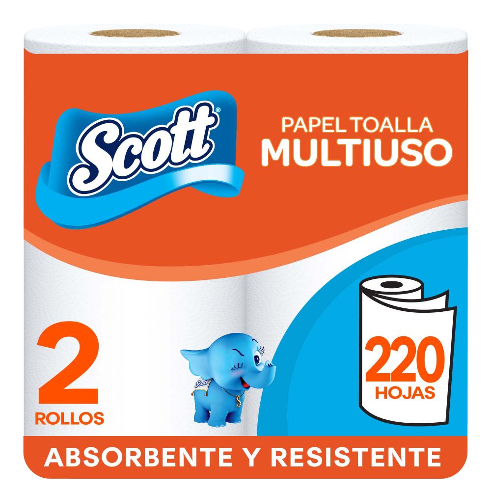 Toalla de Papel Desechable SCOTT Multiusos 110 hojas Paquete 2un