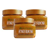 PACK 3 EXFOLIANTE CORPORAL HONEY ALMOND 600G WOKALI