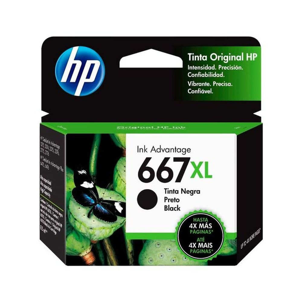 CARTUCHO DE TINTA HP 667XL 3YM81AL BLACK DJ 2775 4175