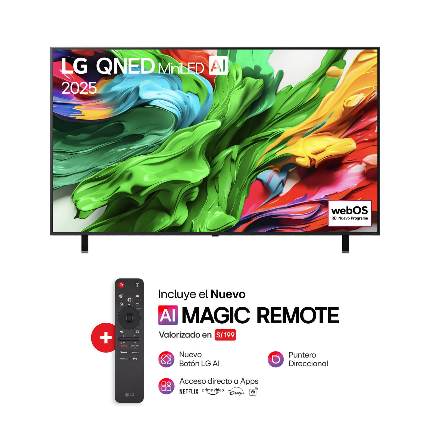 Televisor LG 55"" QNED Mini LED 4k ThinQ AI 55QNED85ASG