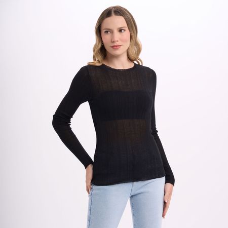 Chompa Mujer Malabar Calado Azul Oscuro Talla M