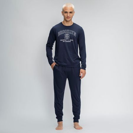 Pijama Set Algodón Hypnotic HYP.PIJSET.MLALGODON.V1.PV26. NAVY S