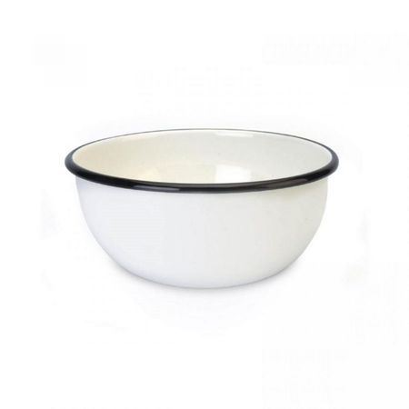 Tazón Acero Vitrificado Blanco N°22