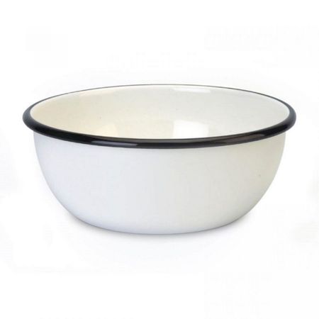 Tazón Acero Vitrificado Blanco N°32