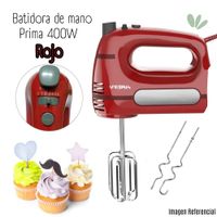 Batidora de Mano Prima con 400 Watts - Rojo