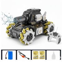 Carro a Control Remoto 2 en 1 Modelo Tanque Acrobático Juguete para Niños Lanzador de Hidrogel A