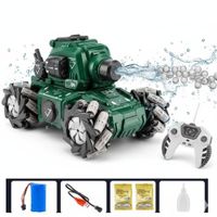 Carro a Control Remoto 2 en 1 Modelo Tanque Acrobático Juguete para Niños Lanzador de Hidrogel