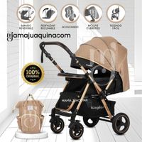 Coche Cuna TURQUIA PREMIUM con Mochila Pañalera Beige