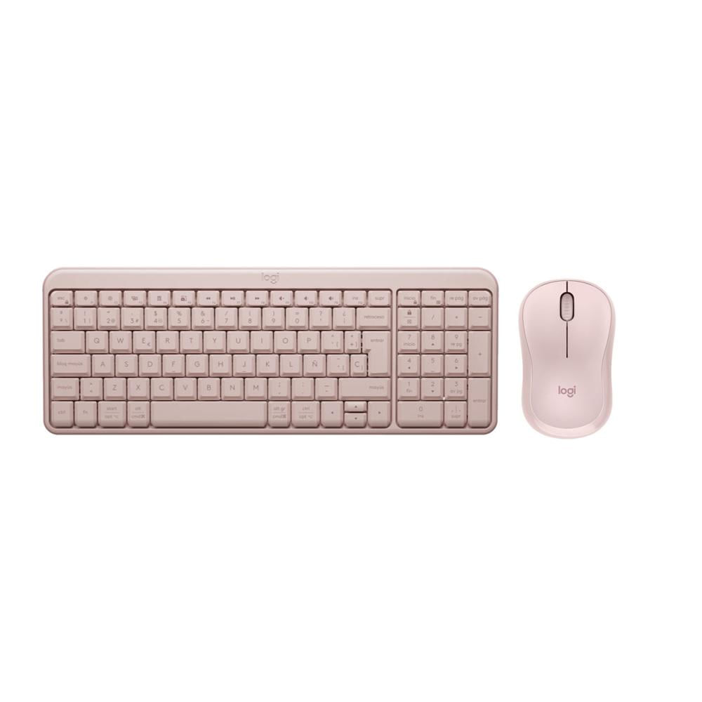 TECLADO Y MOUSE LOGITECH K250 MOUSE M240 BT ROSADO
