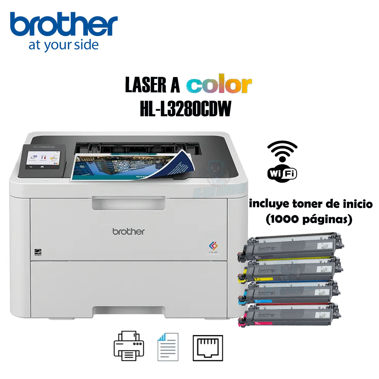 IMPRESORA LASER A COLOR BROTHER HL-L3280CDW DUPLEX