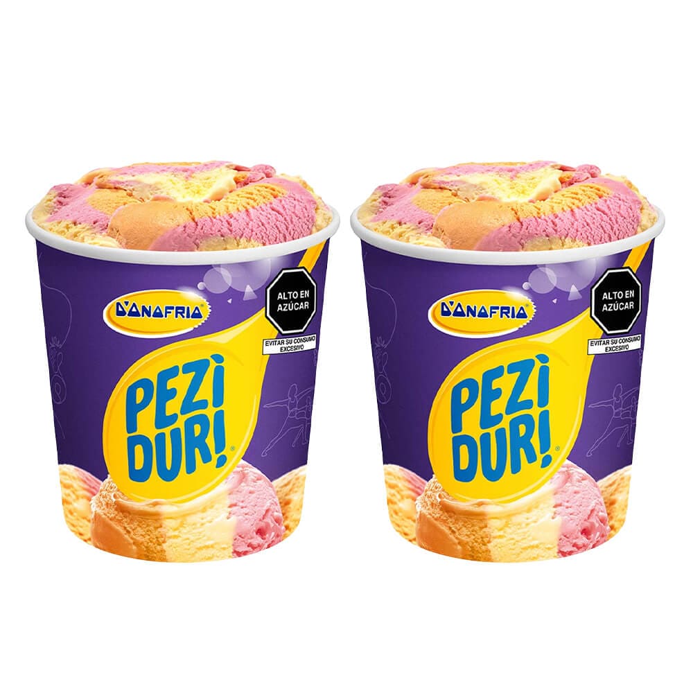 Pack D'ONOFRIO Helado Peziduri Tricolor Cremoso Pote 900ml x 2un