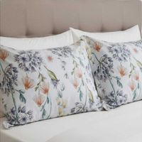 SET DE 2 FUNDAS DE ALMOHADA DECORATIVA  ALGODON 180 HILOS 70 X 50 CM AGAPANTOS FREE HOME