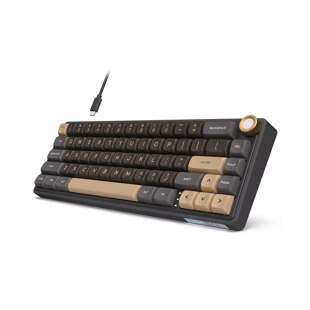 Teclado Mecánico Gamer Royal Kludge RK R65 Cableado SP Phantom Brown Switch