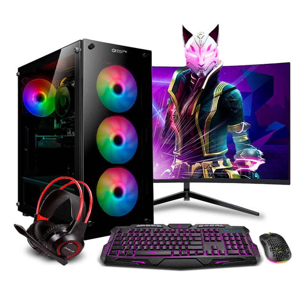 COMPUTADORA GAMER STORM RGB PL RYZEN 7 5700G 16GB 500GB 24 CURVO RTX5050 8GB MI PC LISTA MIPCLISTA