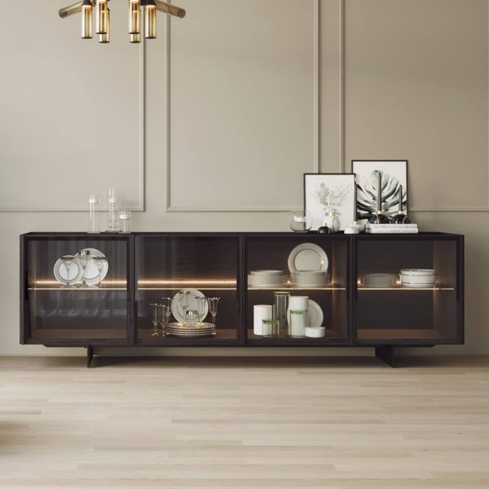 Mesa de TV Moderna Renzo Color Negro Canto Grueso TU MESITA