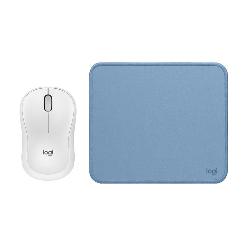 PACK LOGITEH MOUSE M240 BLANCO PAD MOUSE 20X23 AZUL