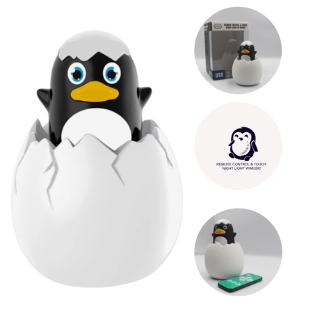 Lámpara de Dinosaurios Led Recargable 130 canciones Penguin Lámpara de dinosaurios Led Recargable 130 canciones
