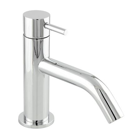 Llave de Lavatorio Trebol Memphis Baja de Bronce Plata