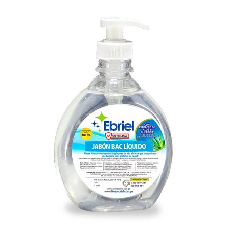 Jabón líquido frasco 380ml Ebriel