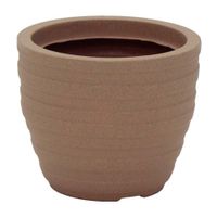 Maceta Circular Inca Tramontina Beige de Plástico 28.5x24cm