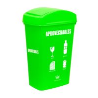 Papelera rectangular 27.8 litros Aprovechables Reyplast