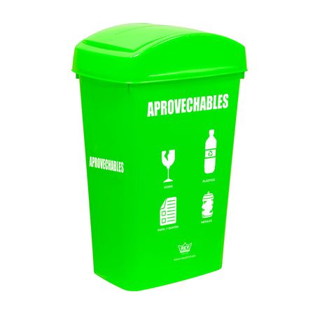 Papelera rectangular 27.8 litros Aprovechables Reyplast
