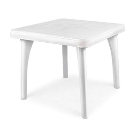 Mesa de Plástico Cuadrada Fiesta Blanco