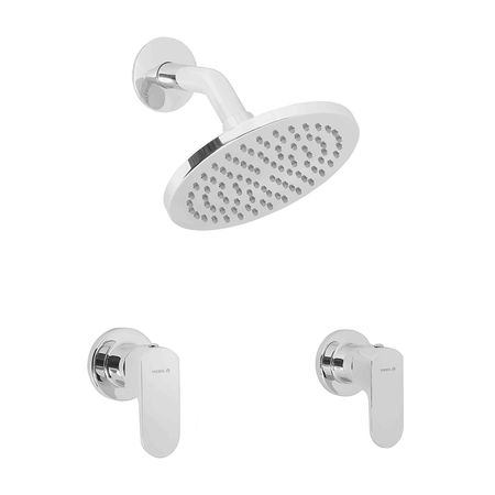 Mezcladora de Ducha Trebol Oxford Empotrada de Bronce 8