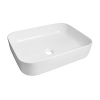 Ovalín Rectangular Modern Blanco Vainsa Bowl de Loza 10.25 kg