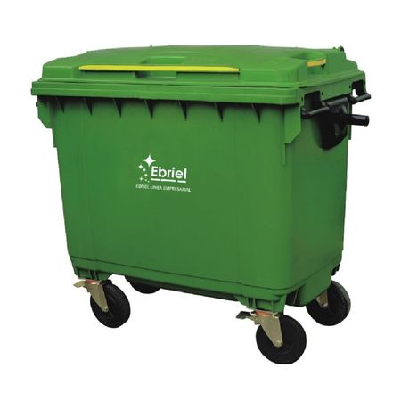 Contenedor Ebriel con 4 Ruedas 660L Verde