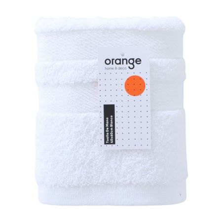 Toalla de Mano Orange Modelo HTWH 40x60 cm Blanco de Algodón