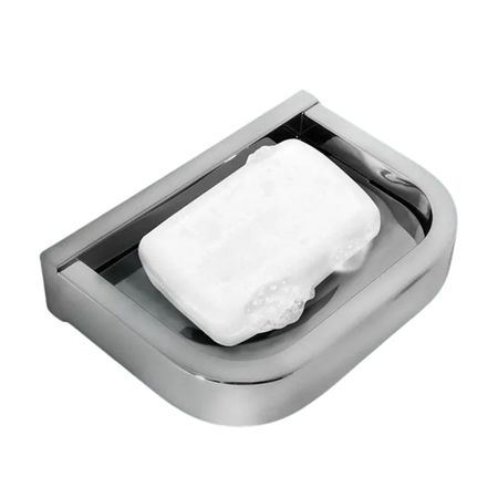 Jabonera de Acero Inoxidable Vainsa Modelo Glamour Plata Para Baño Doméstico/Comercial