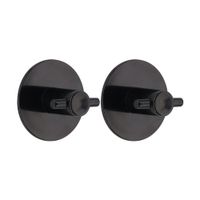 Conjunto de 2 Ganchos Redondos Abs 3M Negro