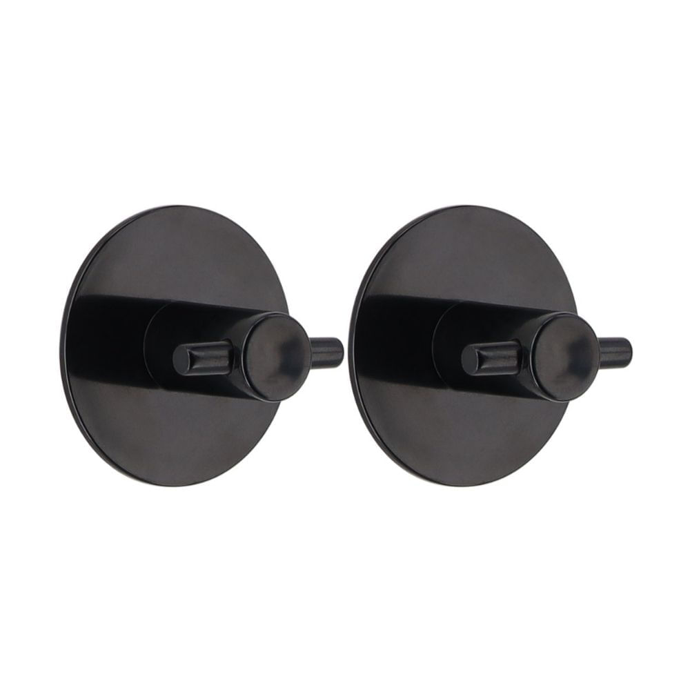 Conjunto de 2 Ganchos Redondos Abs 3M Negro