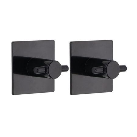 Conjunto de 2 Ganchos Cuadrados Abs 3M Negro