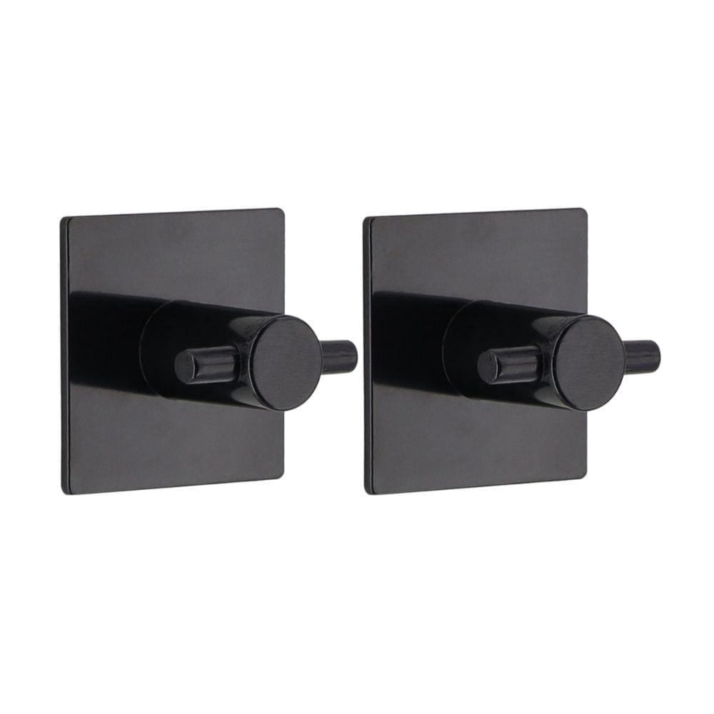 Conjunto de 2 Ganchos Cuadrados Abs 3M Negro