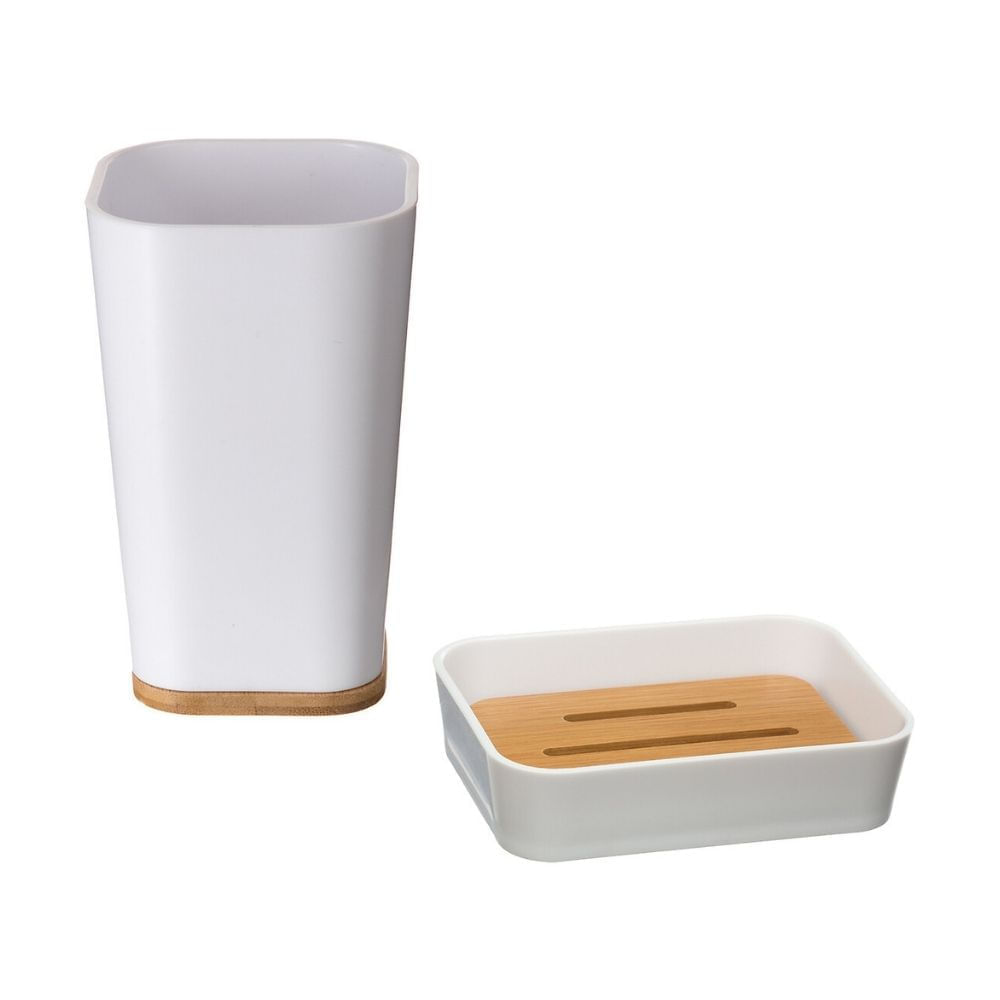 Vaso + Jabonera de Poliestireno Natureo Blanco