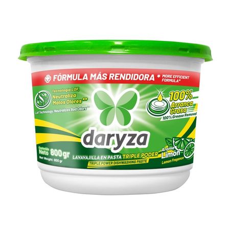 Lavavajilla en Pasta Daryza Limón 800gr