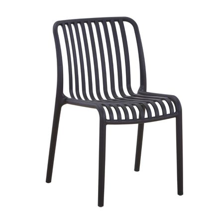 Silla Plástica blanco/negro 42 x 58 x 80cm Orange