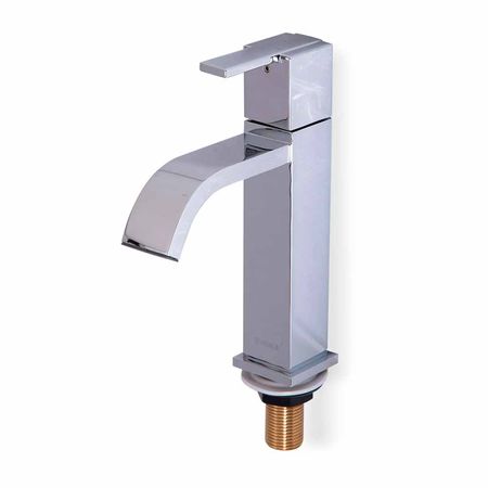 Llave de Lavatorio Minimalista Modena Baja Cromada Vainsa