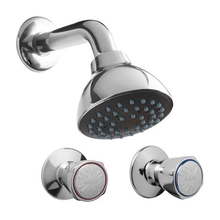 Mezcladora de Ducha Italgrif Barú Cromado Bronce 20cm