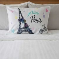 FUNDA DE ALMOHADA FRANNEL 70 X 50 CM PARIS FREE HOME KIDS