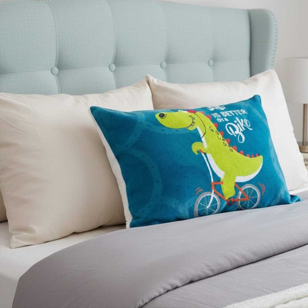 FUNDAS DE ALMOHADA FRANNEL 70 X 50 CM DINOS FREE HOME KIDS