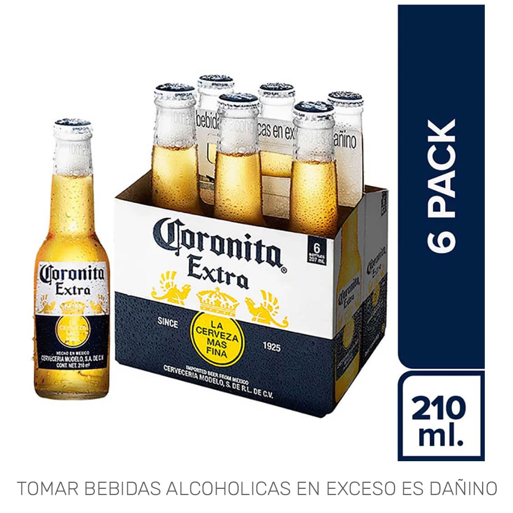 Cerveza CORONITA 6Pack Botella 210ml