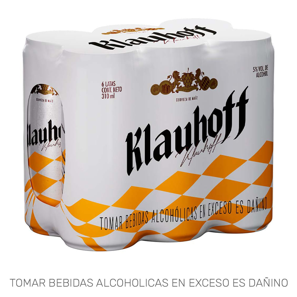 Cerveza de Maíz KLAUHOFF Lata 310ml Paquete 6un