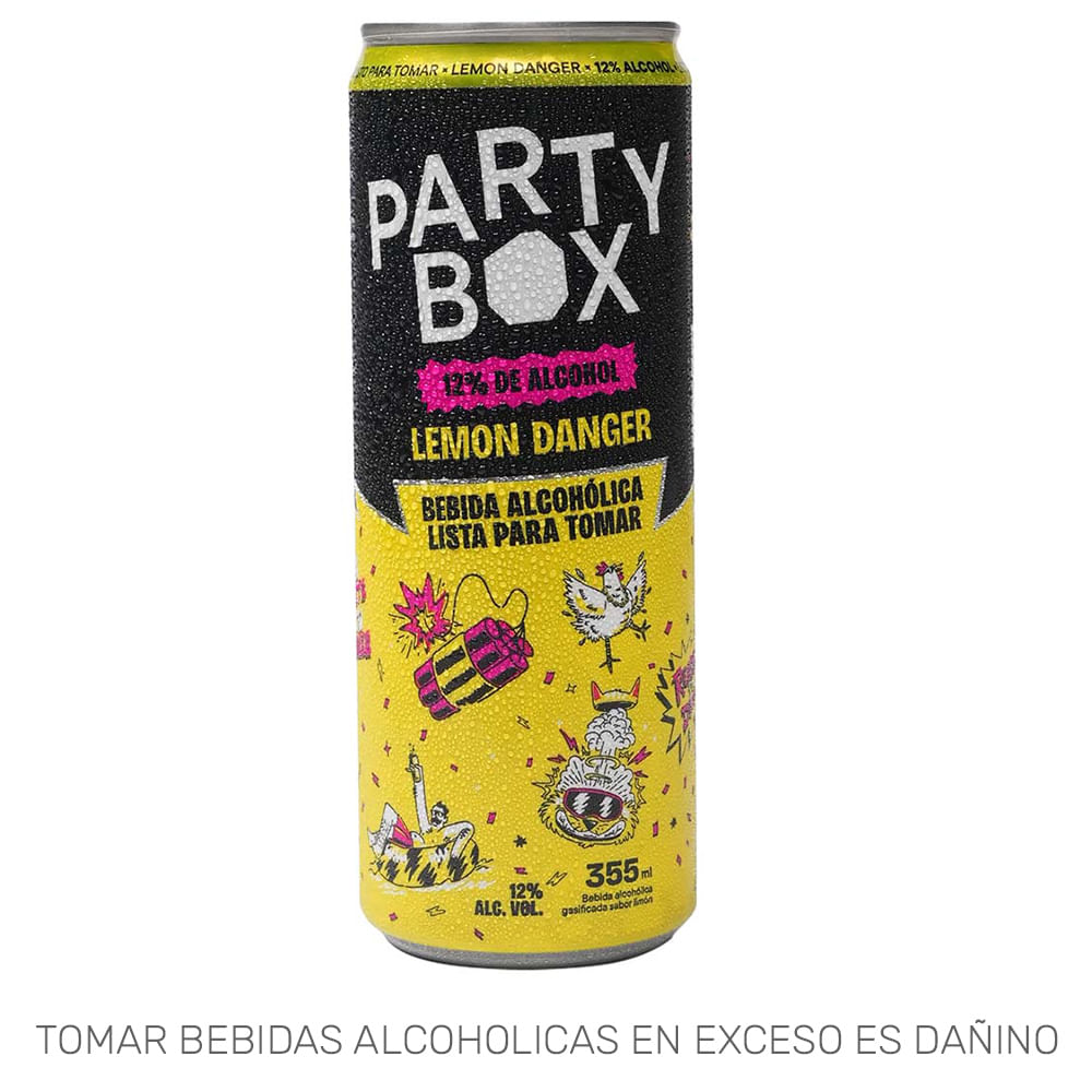 Bebida Ready To Drink (RTD) PARTY BOX Lemon Danger 355ml