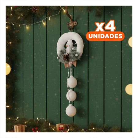 Pack4 Decoracion con Colgantes en Blanco Y+Regalo Stickers