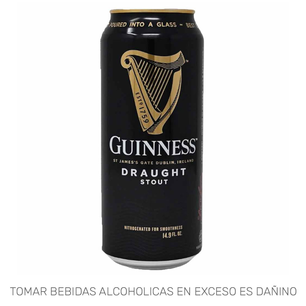 Cerveza GUINNESS Lata 440ml (14.9 OZ)