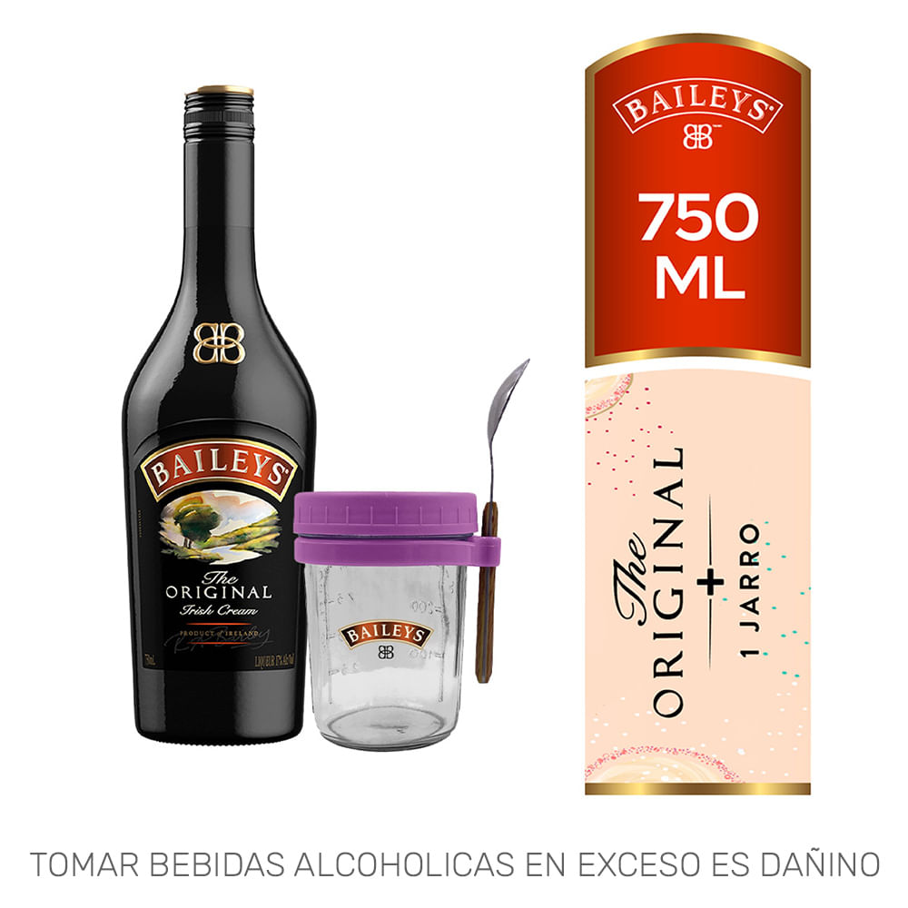 Pack Licor de Crema BAILEYS Original Botella 750ml + Jarro